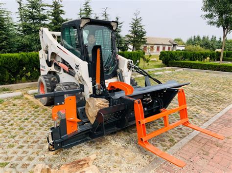 skid steer wood processor attachment industrial series|skid loader firewood processor attachment.